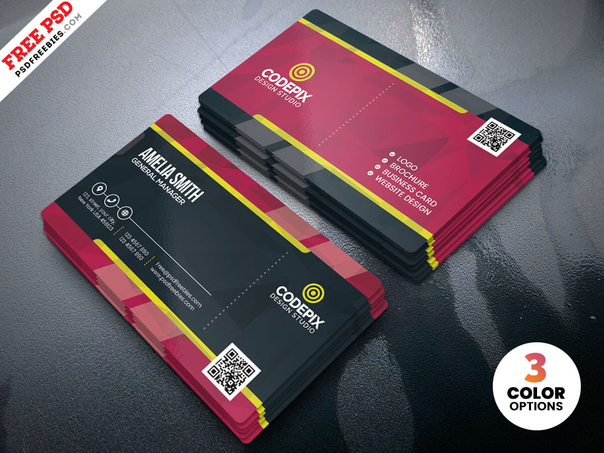 Print Ready Business Card Psd Template – Uxfree With Free Template Business Cards To Print
