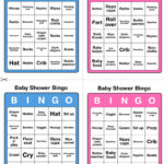 Printable Baby Shower Bingo – 50 Cards (Pink And Blue) – Printable Games With Bingo Card Template Word