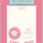 Printable Birthday Card – Mom With Foldable Birthday Card Template