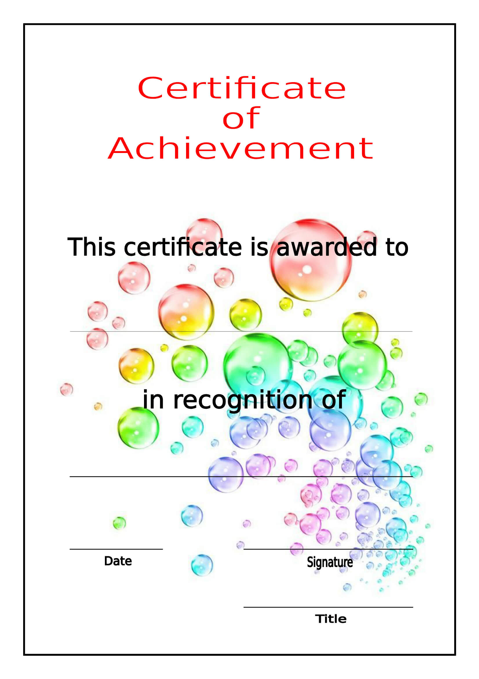 Printable Certificate Of Achievement – Free Download Template In Free Printable Certificate Of Achievement Template