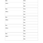 Printable Contact Information Sheet – Papele Pertaining To Student Information Card Template