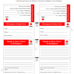 Printable Emergency Card Template - Fill Online, Printable inside Emergency Contact Card Template