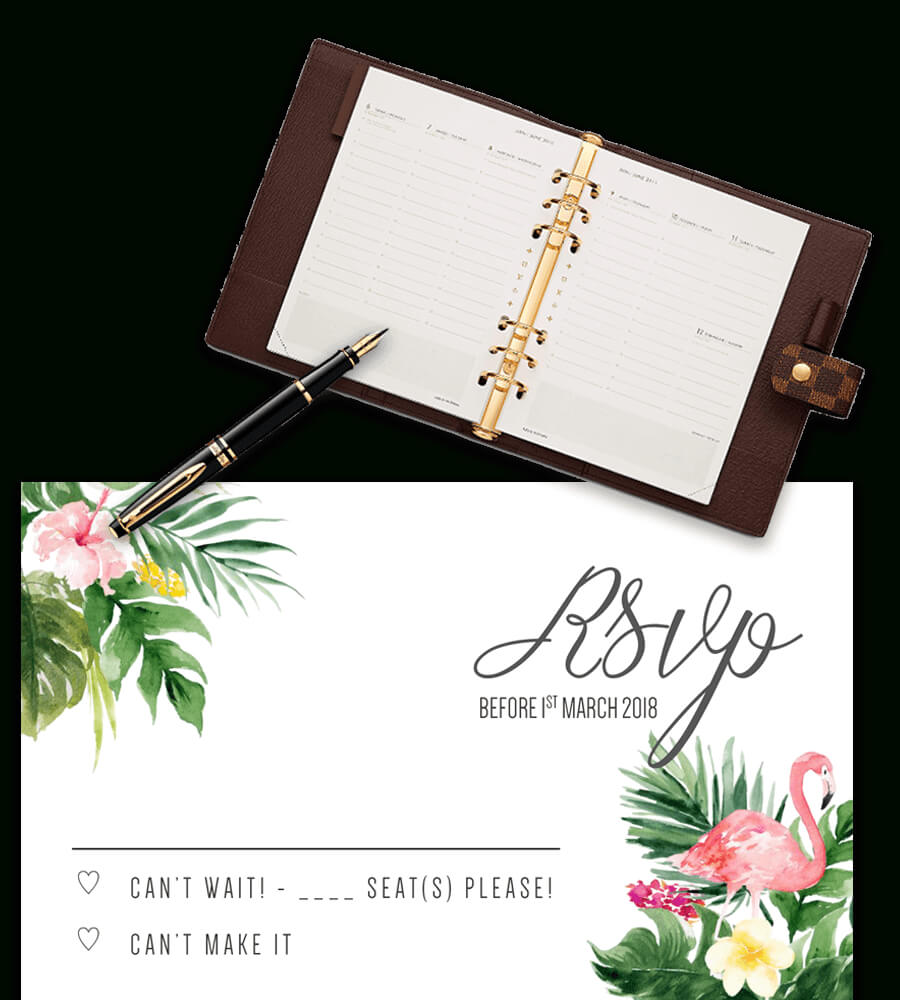 Printable Free Wedding Rsvp Template & Cards Microsoft Word For Free Printable Wedding Rsvp Card Templates