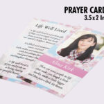 Printable Funeral Prayer Card, Memorial Ideas, Funeral Ideas, Funeral  Printables, Editable Prayer Cards, Small Prayer Cards Intended For Memorial Card Template Word