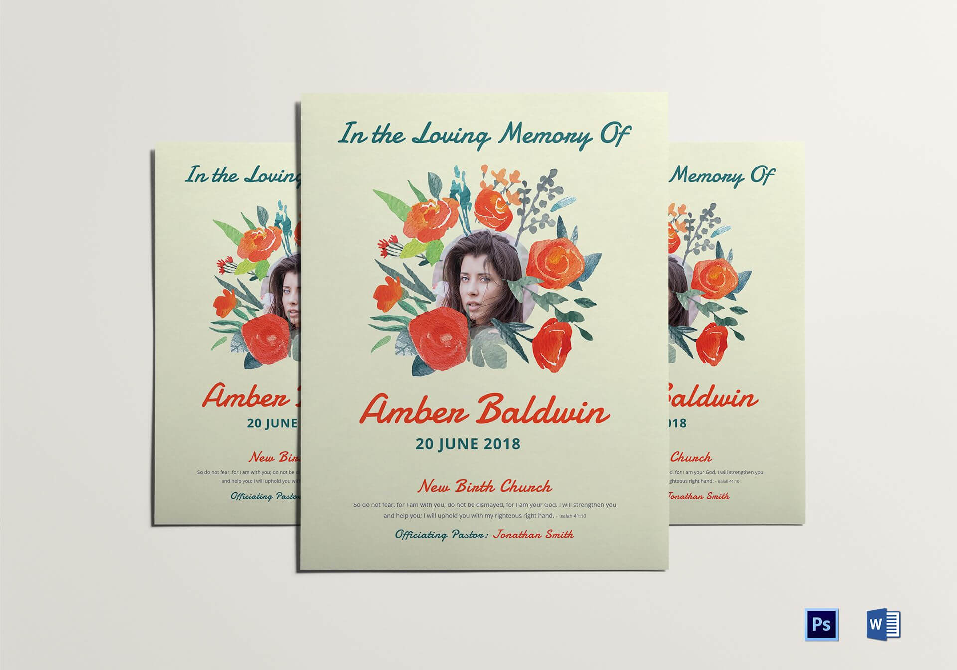 Printable Memorial Flyer Intended For Memorial Brochure Template