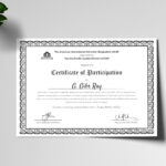 Printable Participation Certificate Template Within Certificate Of Participation Word Template