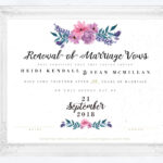 Printable | Vow Renewal Certificate, Marriage Certificate, Vow Renewal  Sign, Renew Vows Certificate, Renewal Of Marriage, Marriage Renewal Inside Blank Marriage Certificate Template
