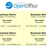 Printing Business Cards In Openoffice Writer throughout Business Card Template Open Office