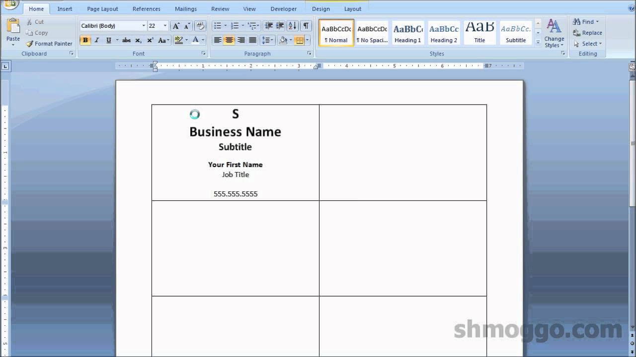 Printing Business Cards In Word | Video Tutorial In Business Cards Templates Microsoft Word