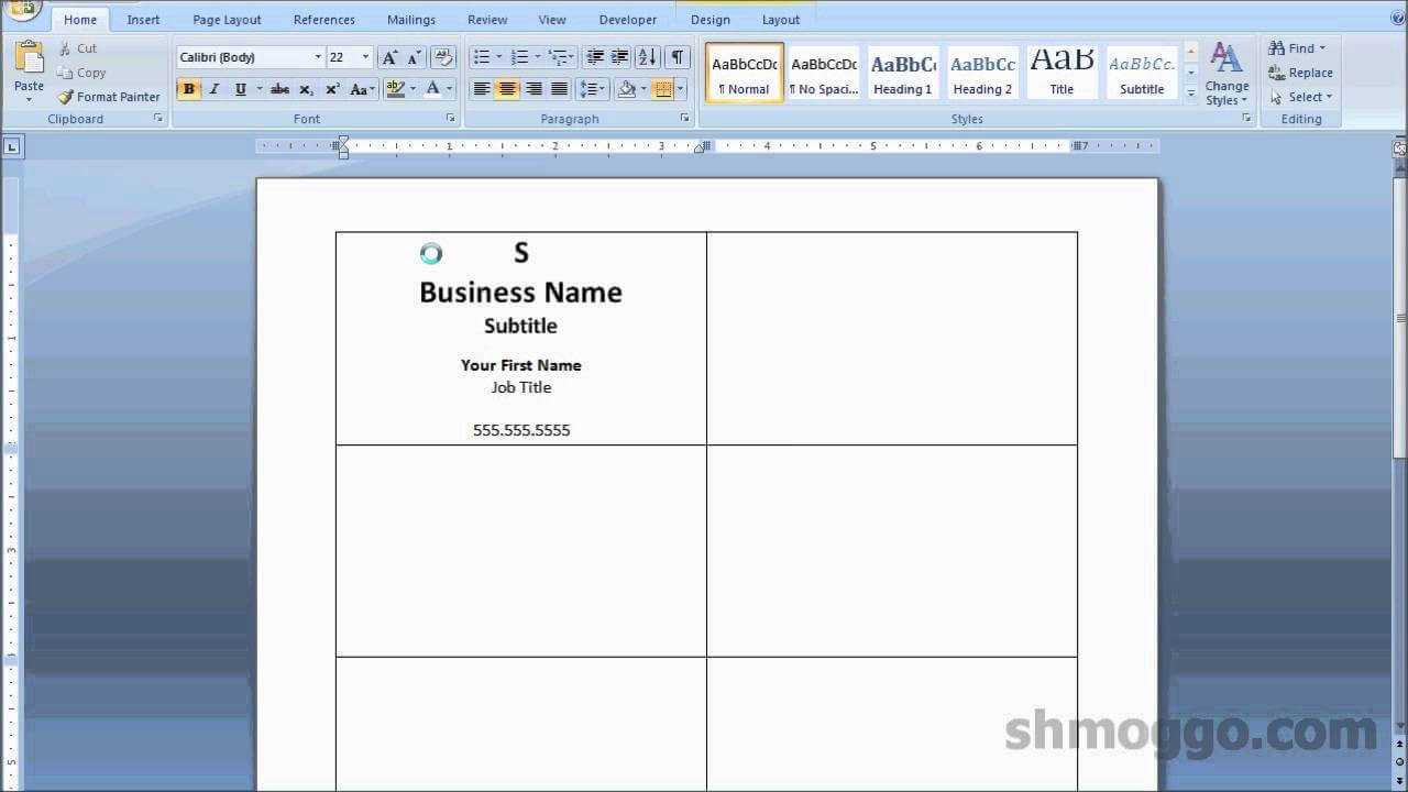 Printing Business Cards In Word | Video Tutorial Pertaining To Business Card Template For Word 2007