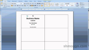 Printing Business Cards In Word | Video Tutorial with Business Card Template Word 2010