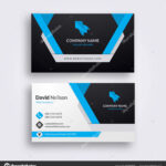 Professional Abstract Business Card Clean Fresh Design Inside Professional Name Card Template