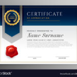 Professional Blue Certificate Template Design Within Professional Award Certificate Template