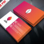 Professional Business Card Psd Free Download In Visiting Card Template Psd Free Download
