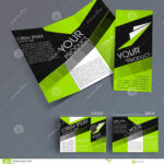 Professional Business Three Fold Flyer Template, Stock Inside Fold Over Business Card Template