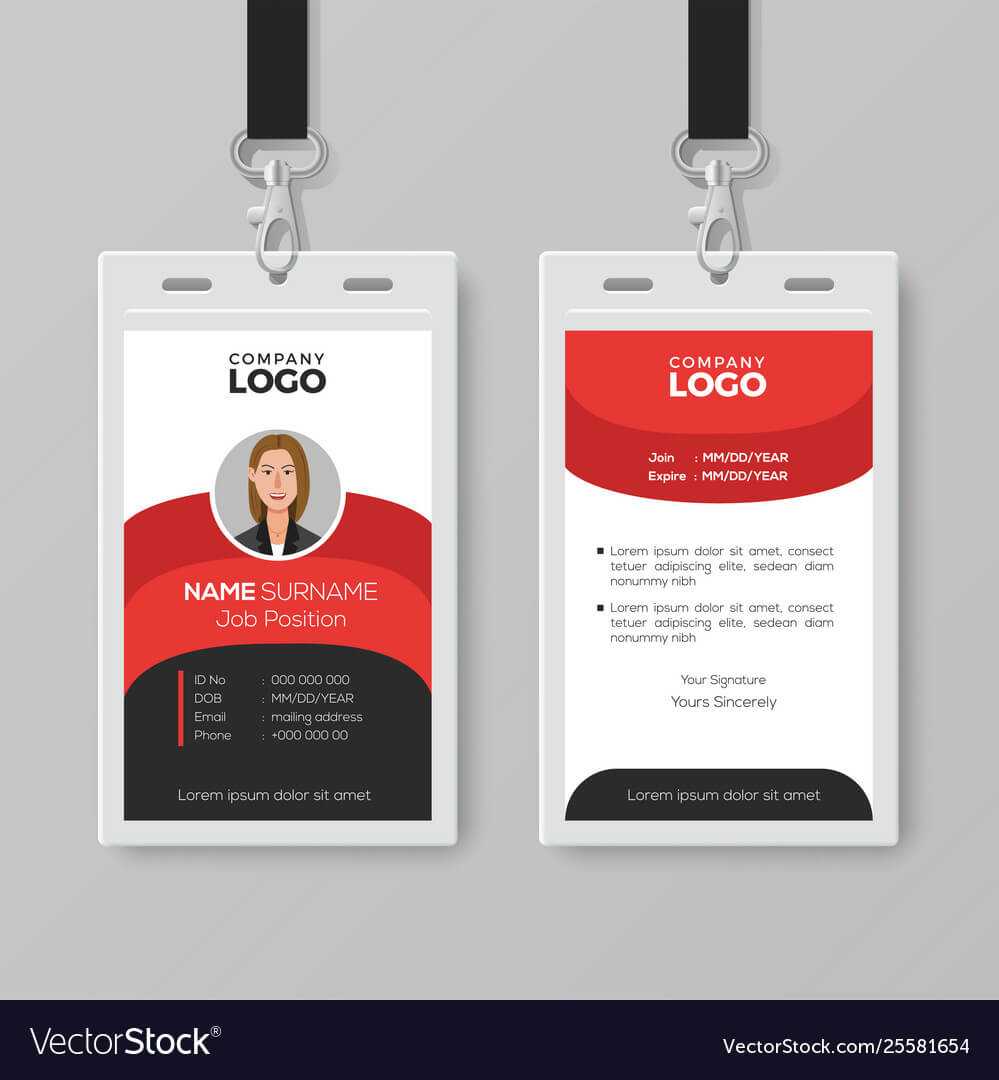 Professional Employee Id Card Template Pertaining To Work Id Card Template