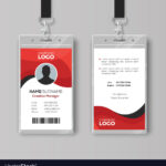 Professional Identity Card Template With Red for Photographer Id Card Template