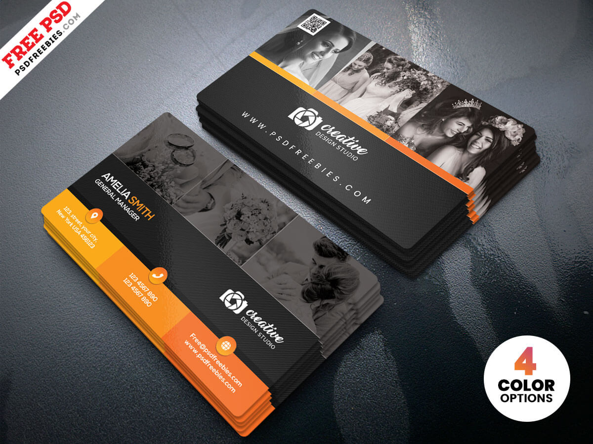 Professional Photographer Business Card Design Psd Throughout Free Business Card Templates For Photographers