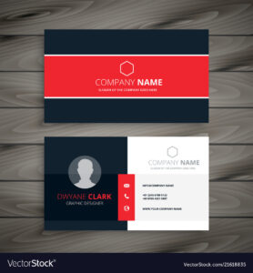 Professional Red Business Card Template pertaining to Professional Name Card Template