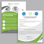 Professional, Serious, Information Technology Flyer Design Pertaining To One Page Brochure Template