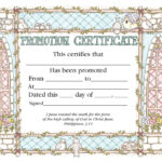 Promotion Certificate – Certificate – Promotion – Christian For Christian Certificate Template