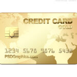 Psd Gold Credit Card Template | Psdgraphics Inside Credit Card Size Template For Word