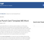 Punch Card Templateexcel Tmp – Issuu Inside Reward Punch Card Template