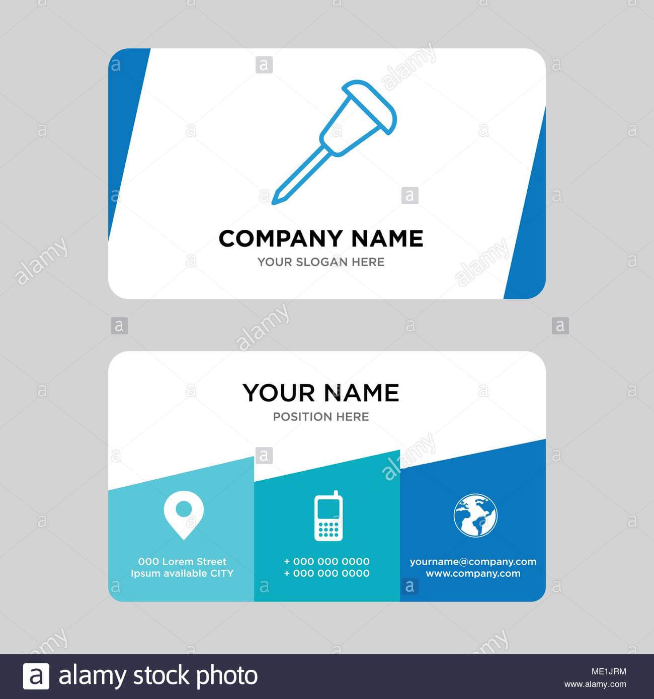 Pushpin Business Card Design Template, Visiting For Your Intended For Push Card Template