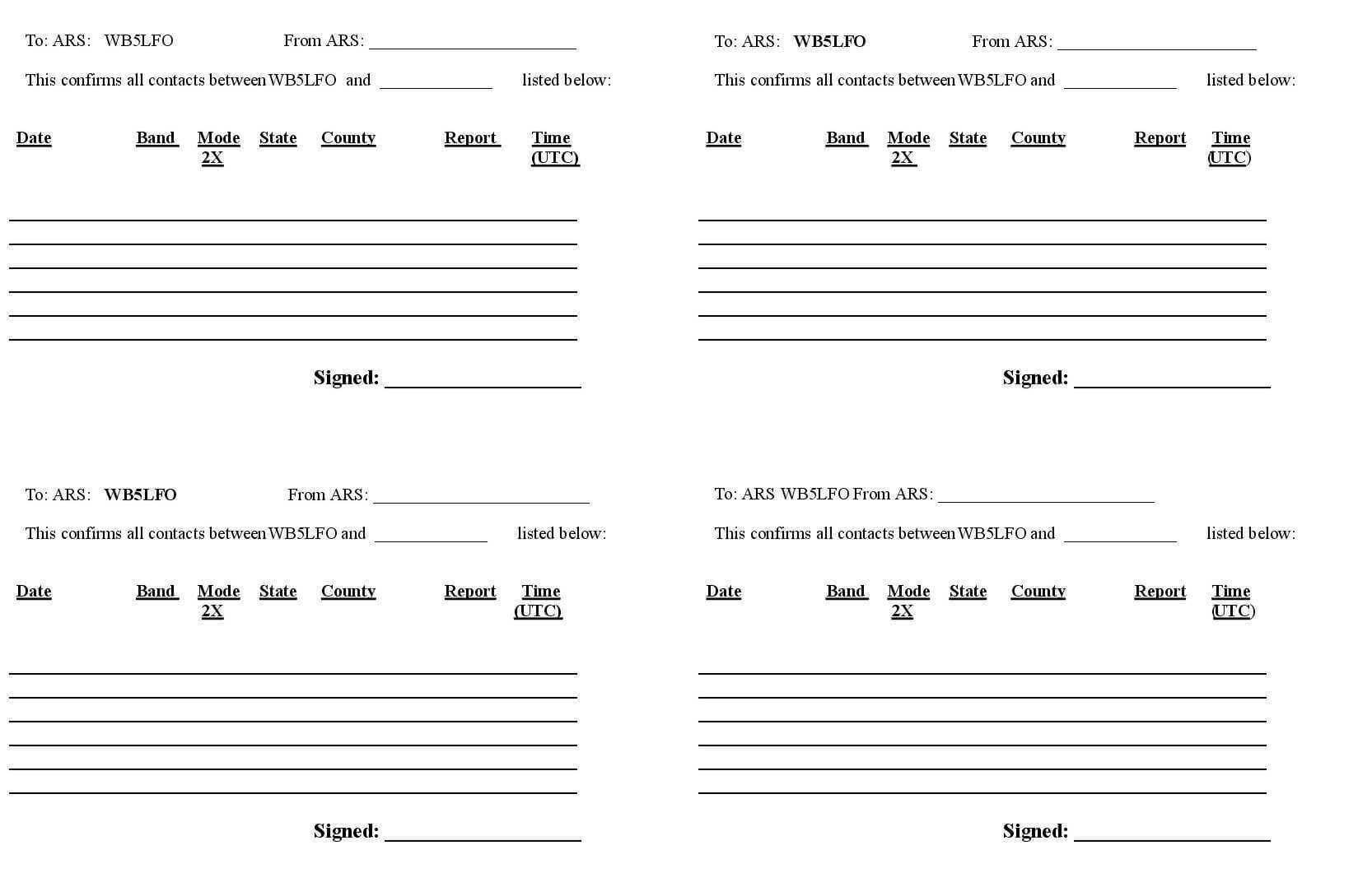 Qsl Card Template Microsoft Publisher - Cards Design Templates Intended For Qsl Card Template