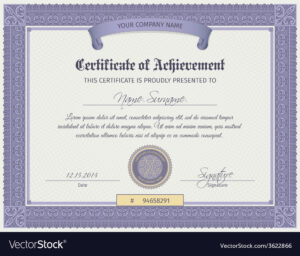 Qualification Certificate Template with Qualification Certificate Template