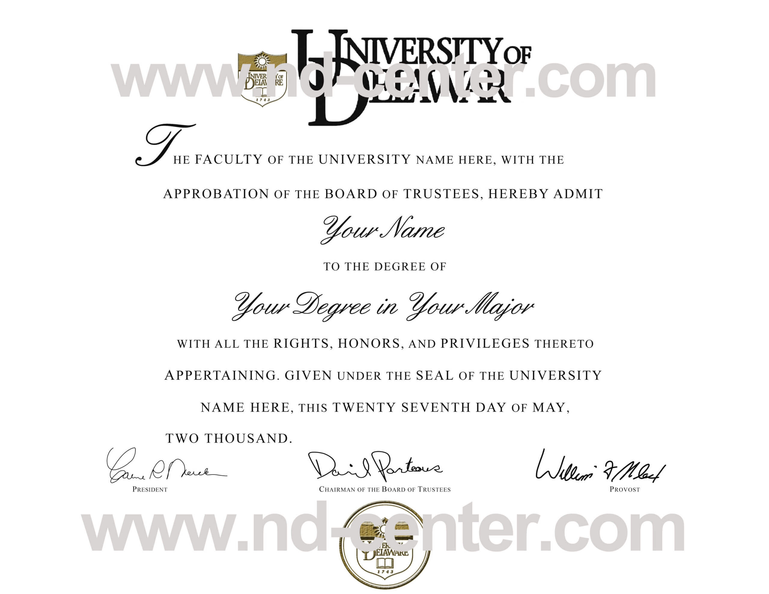 Quality Fake Diploma Samples Intended For College Graduation Certificate Template