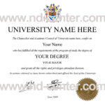 Quality Fake Diploma Samples With Regard To Masters Degree Certificate Template
