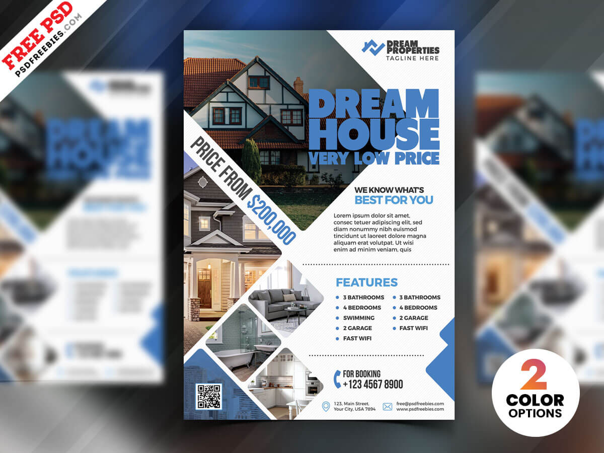 Real Estate Flyer Design Psd – Uxfree Regarding Real Estate Brochure Templates Psd Free Download