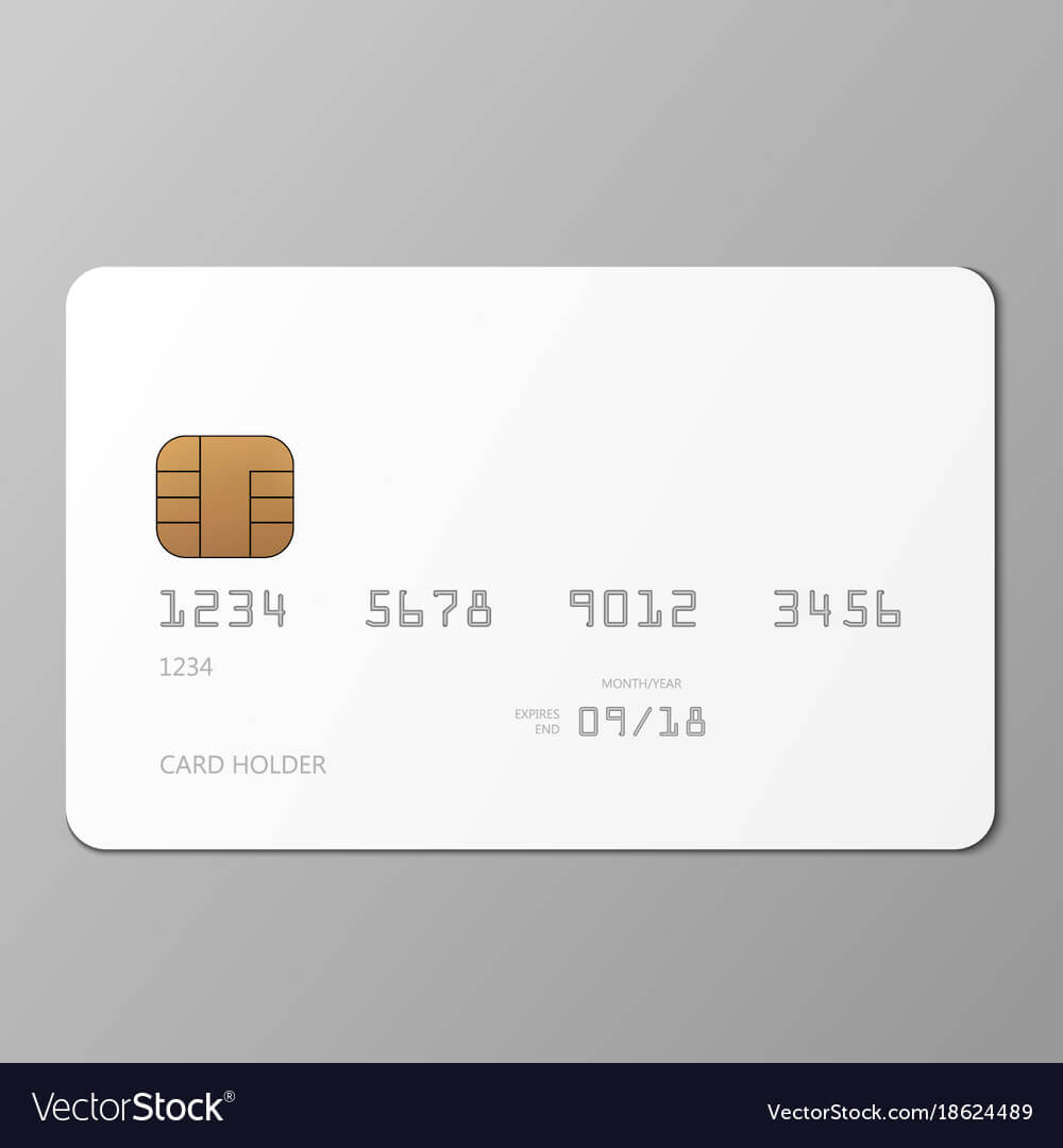 Realistic White Credit Card Mockup Template With Intended For Credit Card Templates For Sale