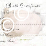 Reborn Baby Doll Birth Certificate Instant Download To Print Free Ship With Regard To Baby Doll Birth Certificate Template