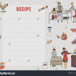 Recipe Card Cookbook Page Design Template Stock Vector In Restaurant Recipe Card Template