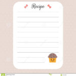 Recipe Card Template. Cookbook Template Page. For Restaurant regarding Restaurant Recipe Card Template