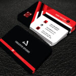 Red And Black Colour Professional Business Cards Free With Professional Business Card Templates Free Download