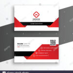Red And White Modern Business Card Design Template Stock For Modern Business Card Design Templates