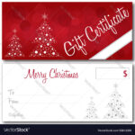 Red Christmas Gift Certificate Throughout Merry Christmas Gift Certificate Templates
