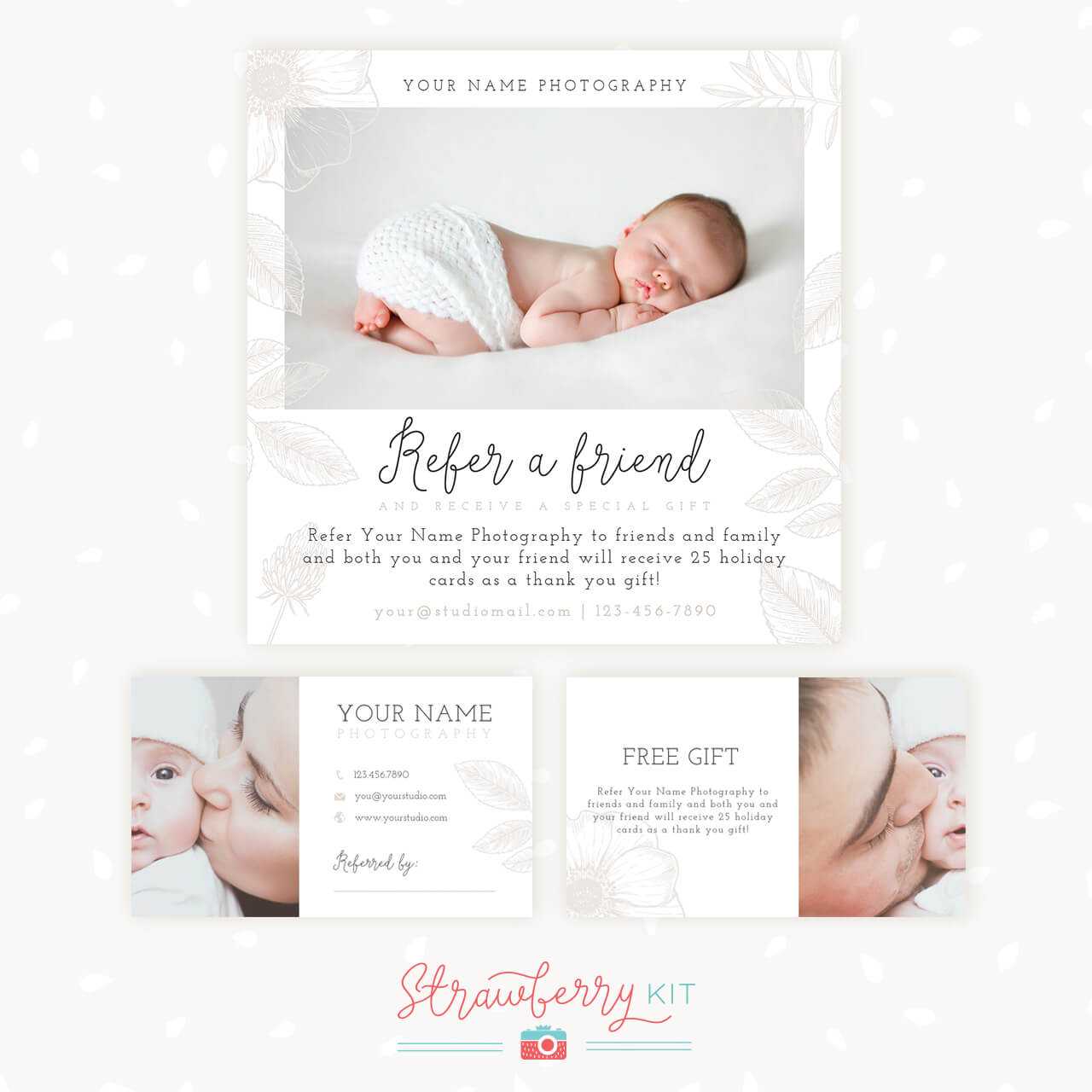 Refer A Friend Photography Template | Bonus Business Cards Regarding Referral Card Template Free