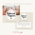 Referral Cards, Referral Card Template, Referral Program, Tell A Friend,  Referral Photoshop Template, Word Of Mouth Marketing Board Psd Throughout Referral Card Template