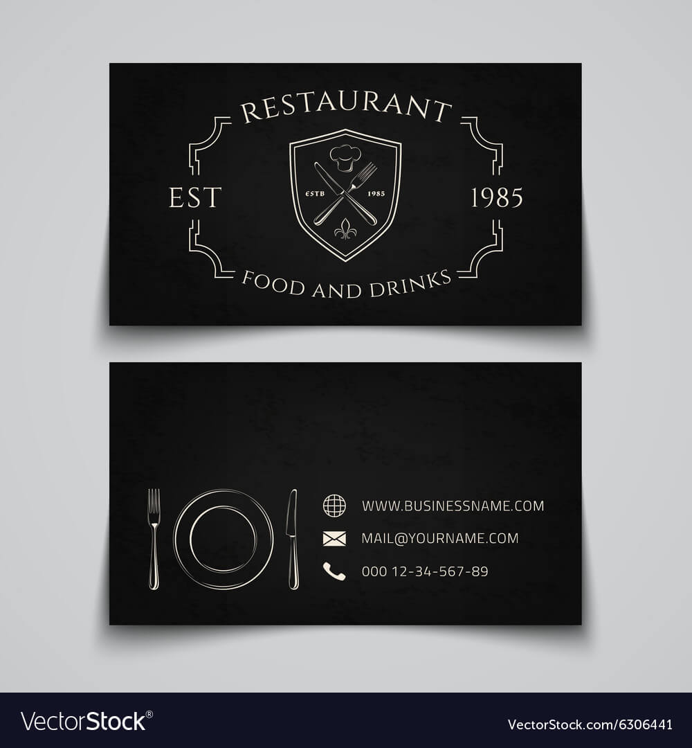 Restaurant Business Card Template In Restaurant Business Cards Templates Free