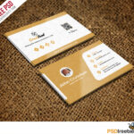 Restaurant Chef Business Card Template Free Psd Regarding Name Card Template Psd Free Download