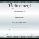 Retirement Certificate | Templates At Allbusinesstemplates For Retirement Certificate Template