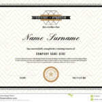 Retro Frame Certificate Of Appreciation Template Stock With Regard To Stock Certificate Template Word
