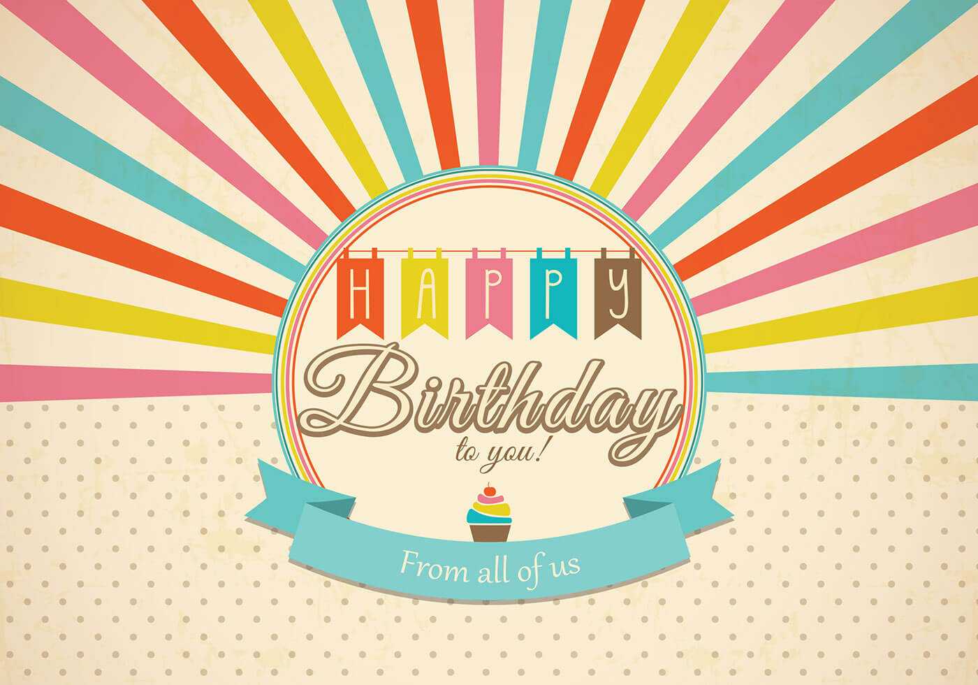 Retro Happy Birthday Card Psd - Free Photoshop Brushes At With Photoshop Birthday Card Template Free