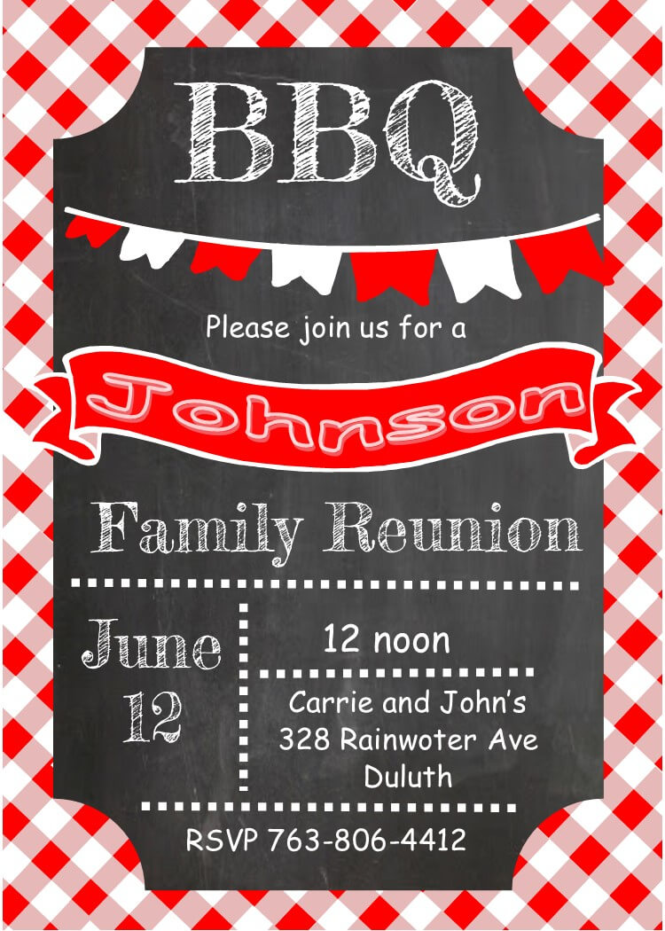 Reunion Party Invitation Throughout Reunion Invitation Card Templates
