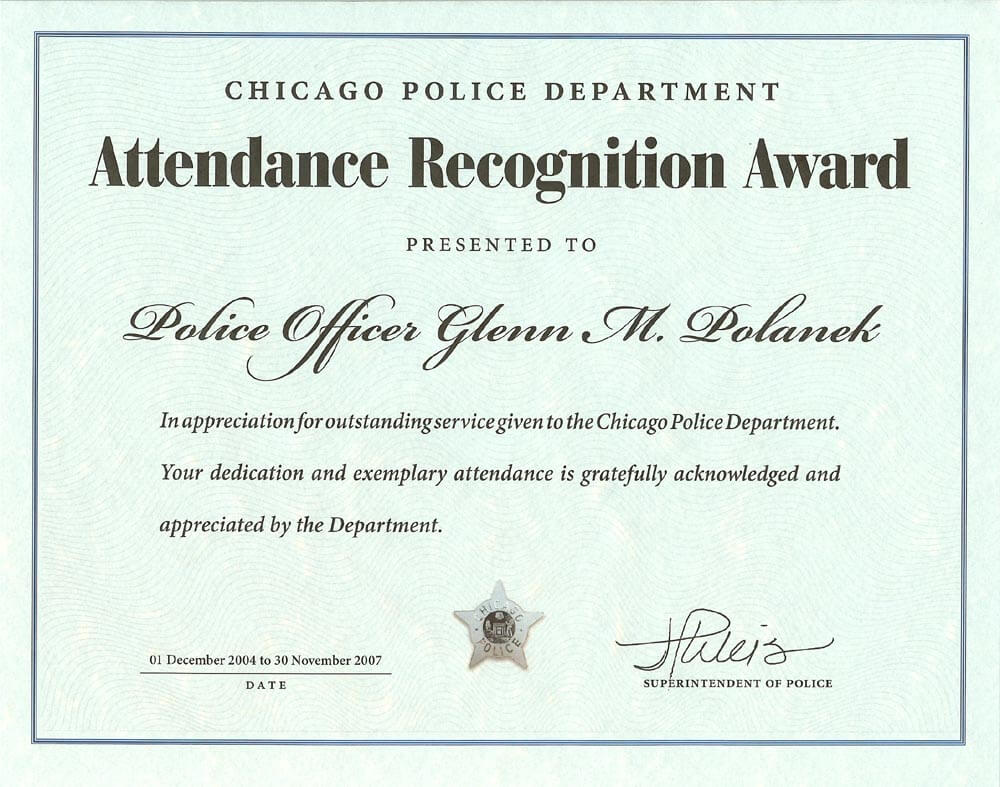 Ribbon Awards | Chicagocop In Life Saving Award Certificate Template