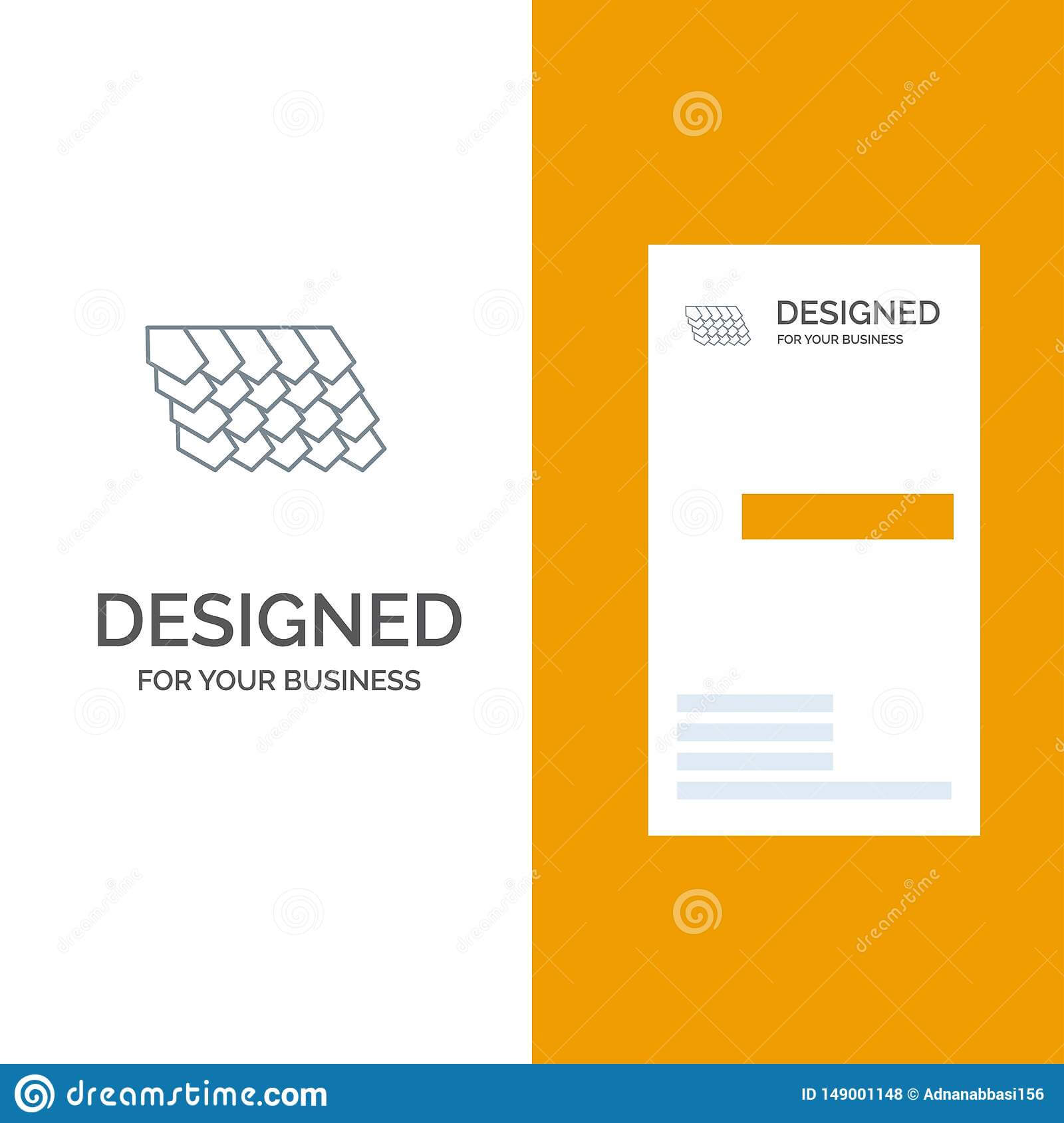 Roof, Tile, Top, Construction Grey Logo Design And Business Inside Construction Business Card Templates Download Free